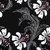 Black/Hibiscus